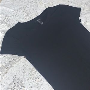 black short sleeve tight midi dress